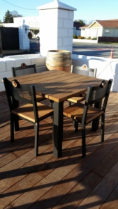 Outdoor hospitality table and chairs