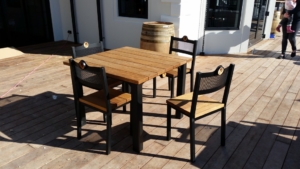 Outdoor pub table and chairs